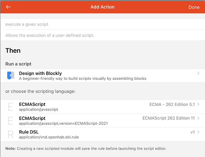 rule add script action dialog